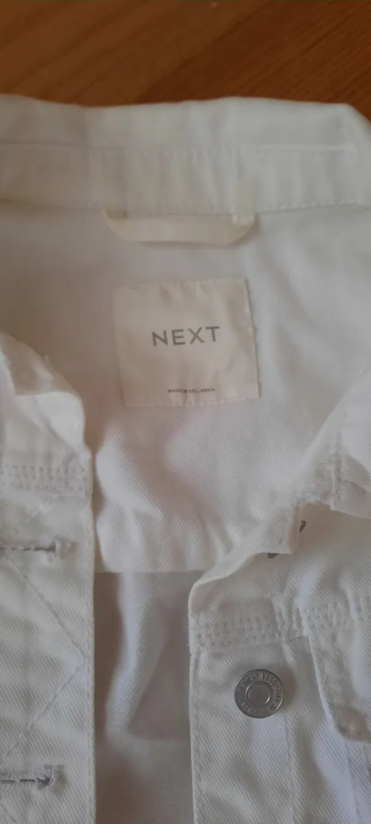 Girls Next white denim jacket- age 10 yrs - Image 3