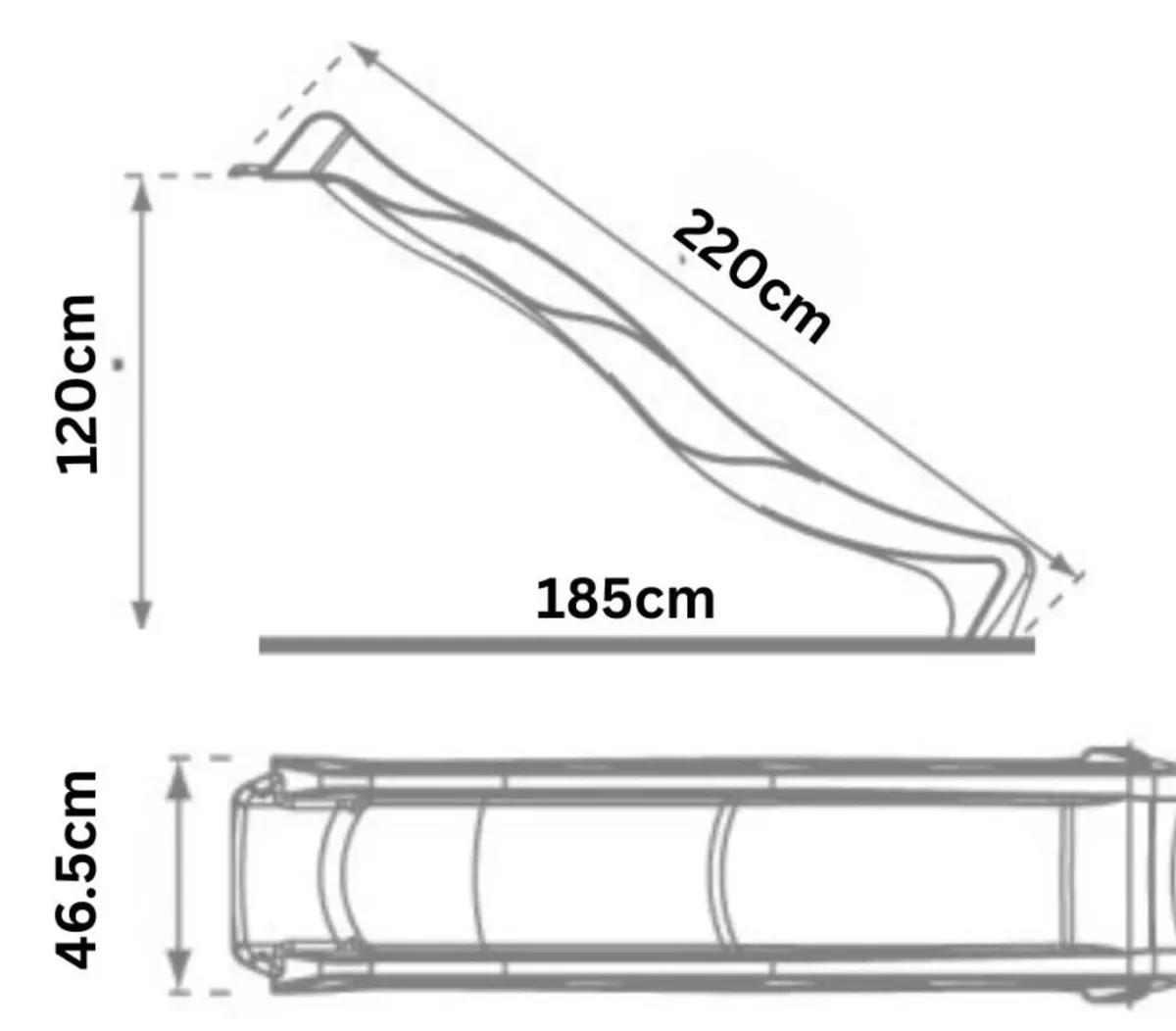 Premium 8ft Wave Slide for Climbing Frames - Image 2