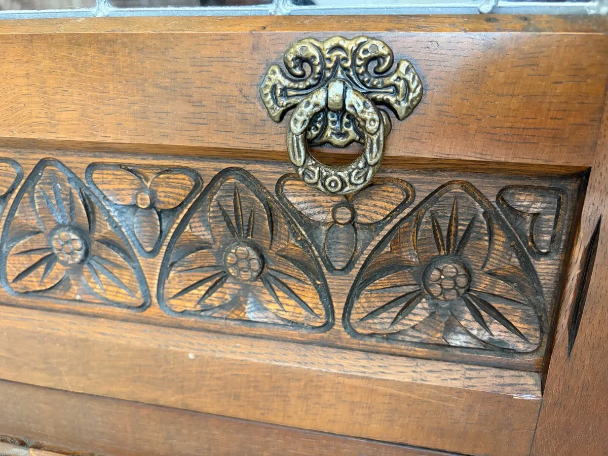 Solid Oak Corner TV Unit - Image 4