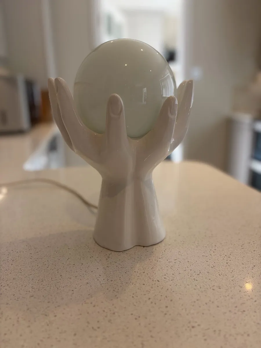Hand Globe Table Lamp - Image 1