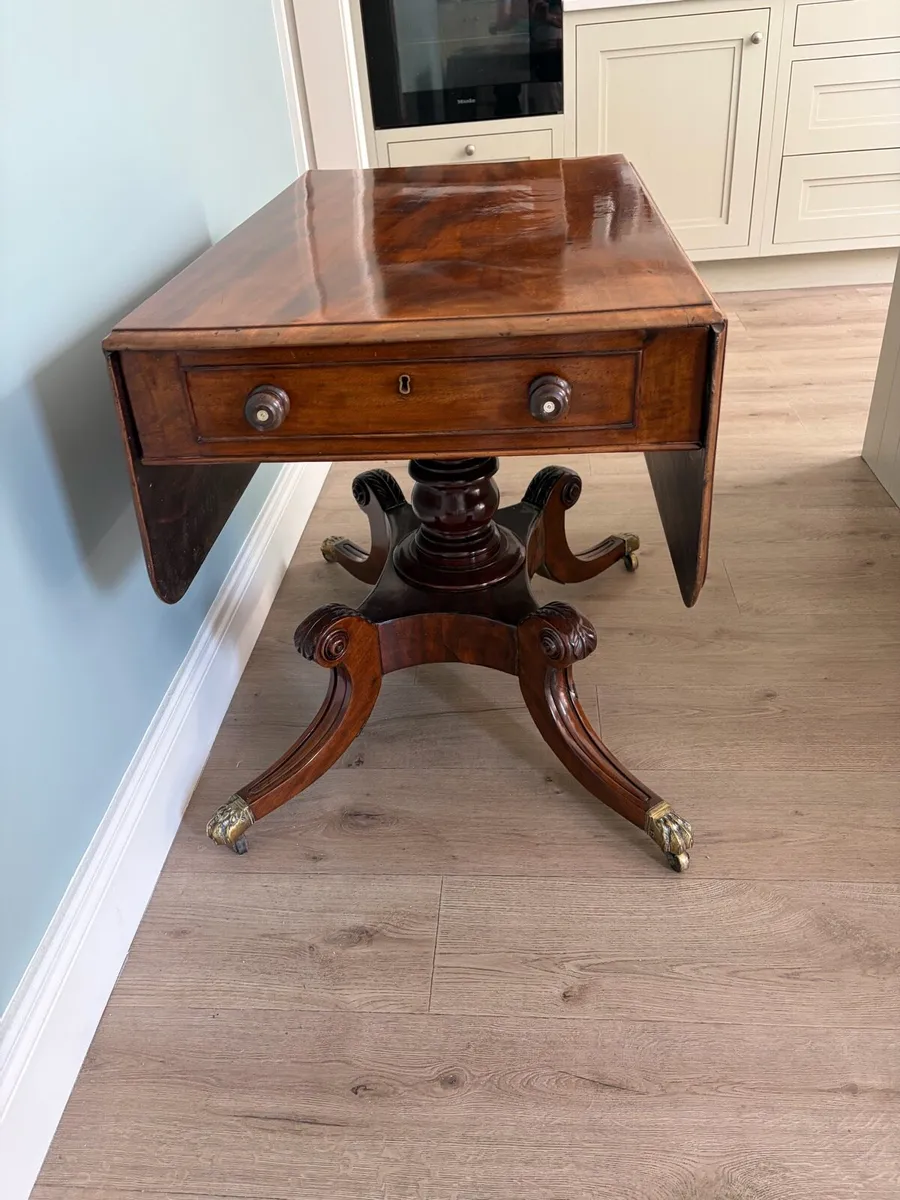 Antique Regency Drop Leaf Table - Image 1