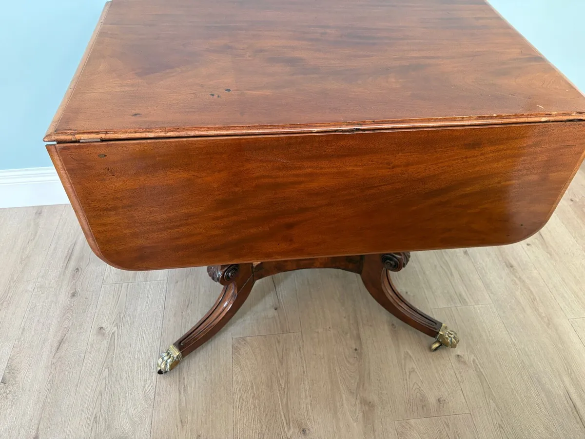 Antique Regency Drop Leaf Table - Image 3
