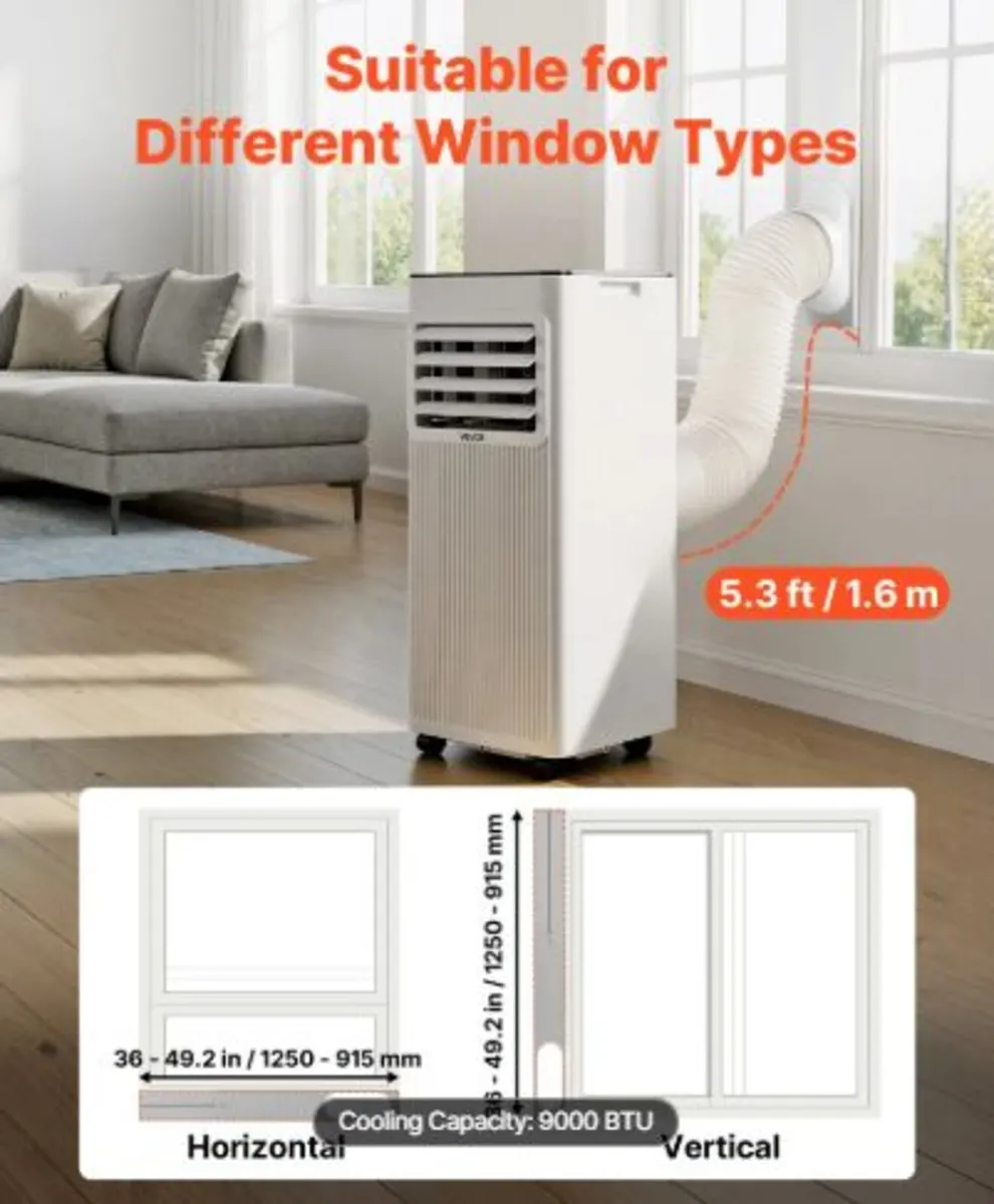 Portable Air Conditioner, 9000 BTU 2.6kW 3-in-1 - Image 3