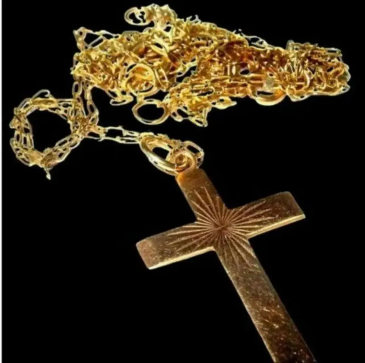 Vintage Hallmarked 9ct Cross & Chain - Image 4