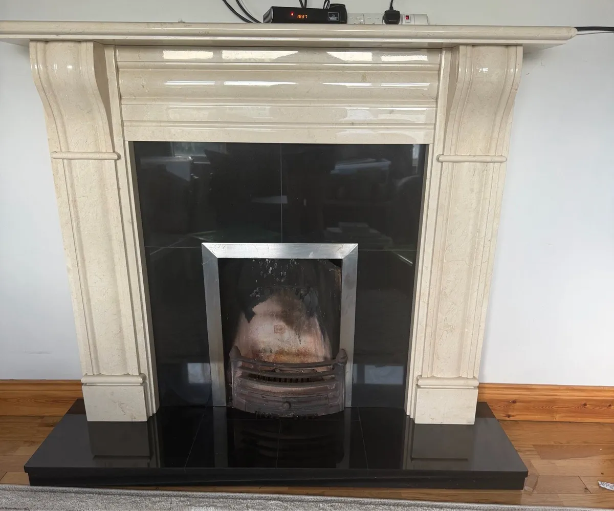60” Granite Fire Place - Image 1