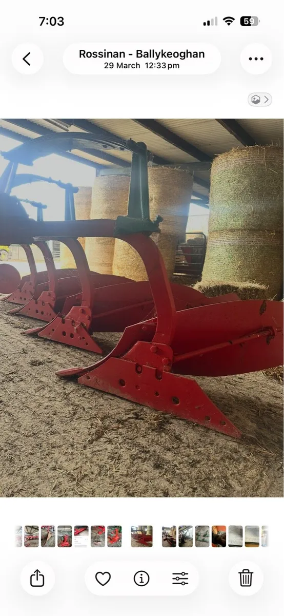 Kverneland 4 furrow plough - Image 4