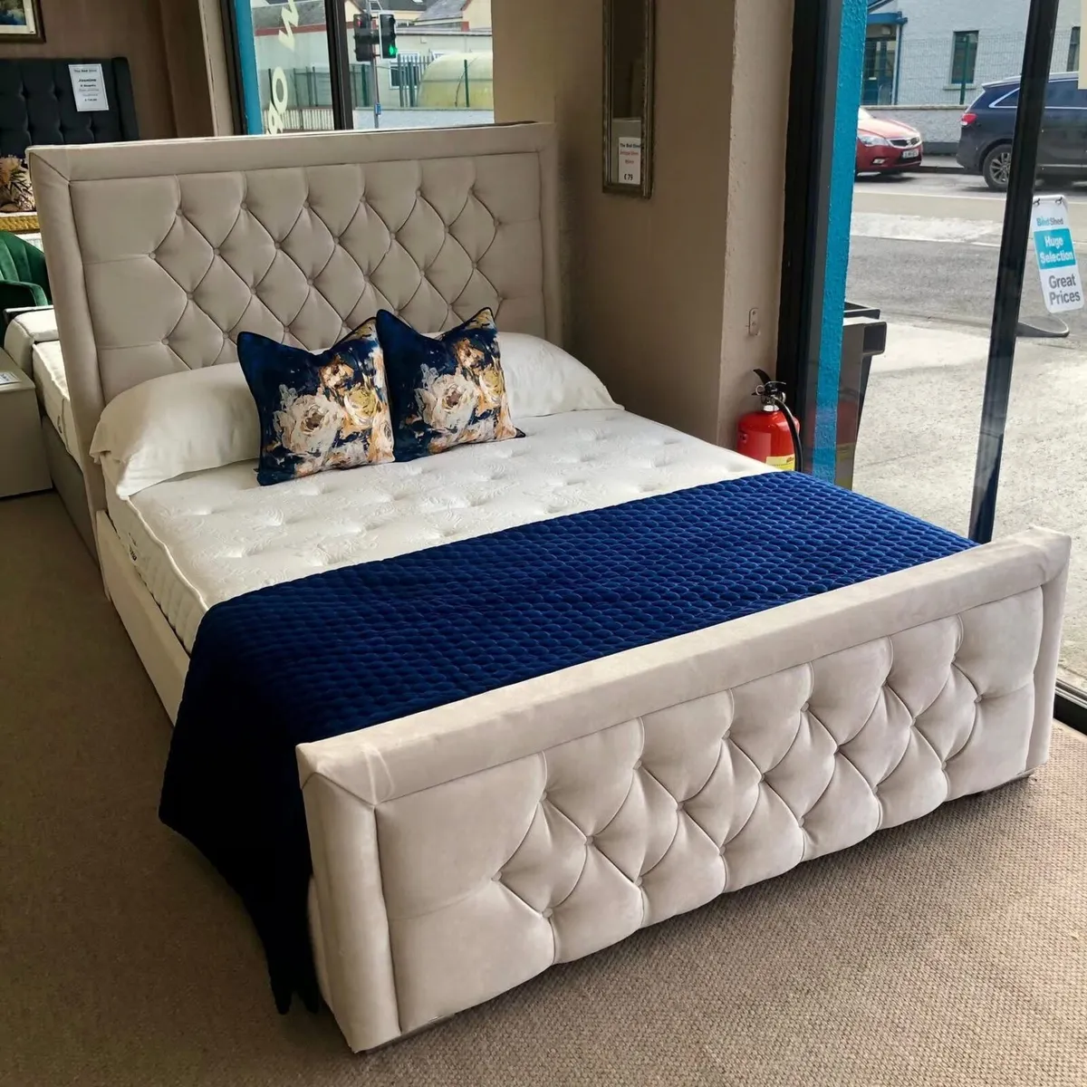 Double & King Size Bed Frame With Mattress Opt - Image 1
