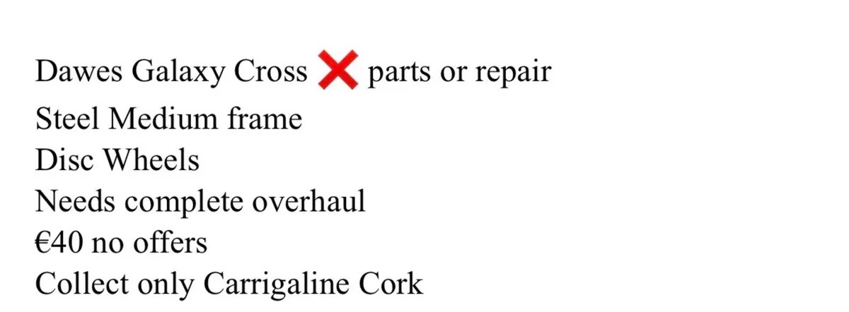 Dawes Galaxy Cross ❌ - parts or repair - Image 4