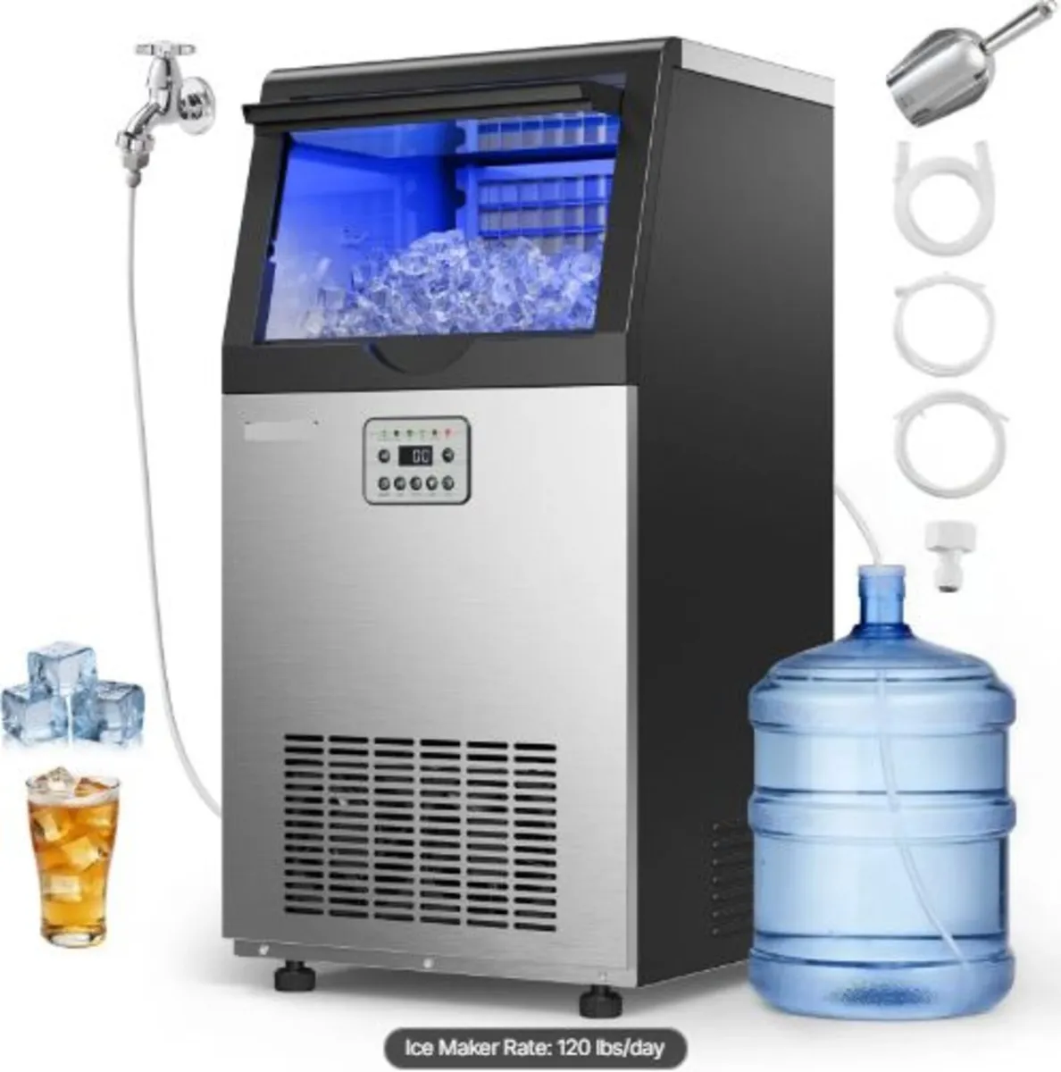 Commercial Ice Maker Machine,54 kg/24h with 14 kg - Image 1