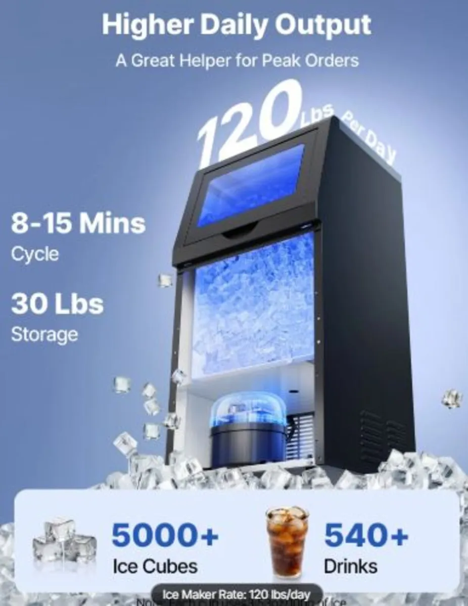 Commercial Ice Maker Machine,54 kg/24h with 14 kg - Image 2