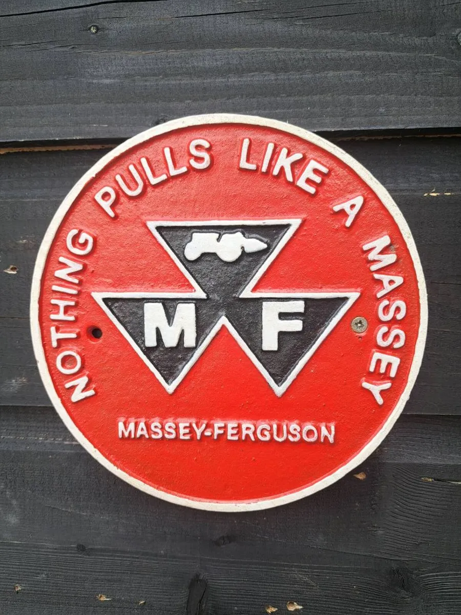 Nothing  pulles  like a massey cast iron sign