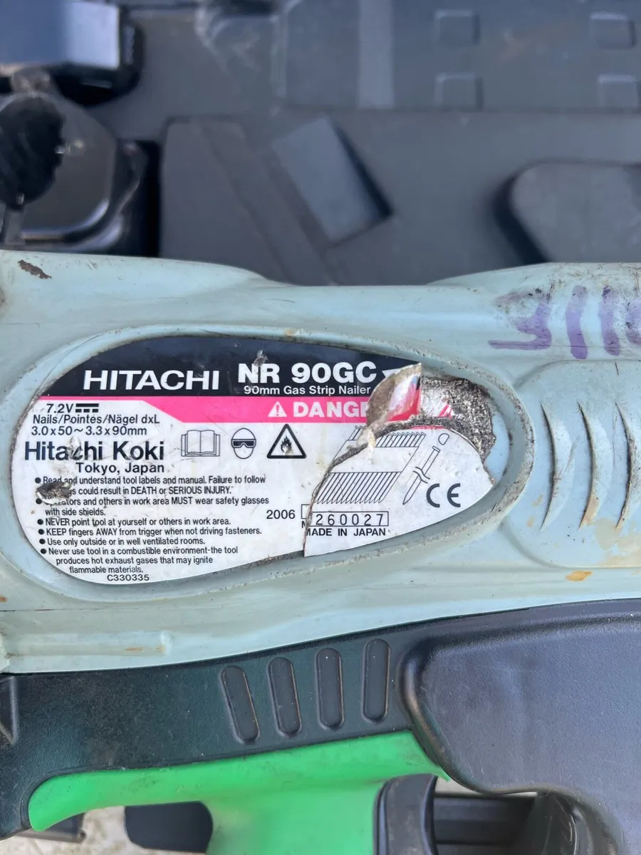 Cordless Nail gun First fix Hitachi NR90GC. - Image 4