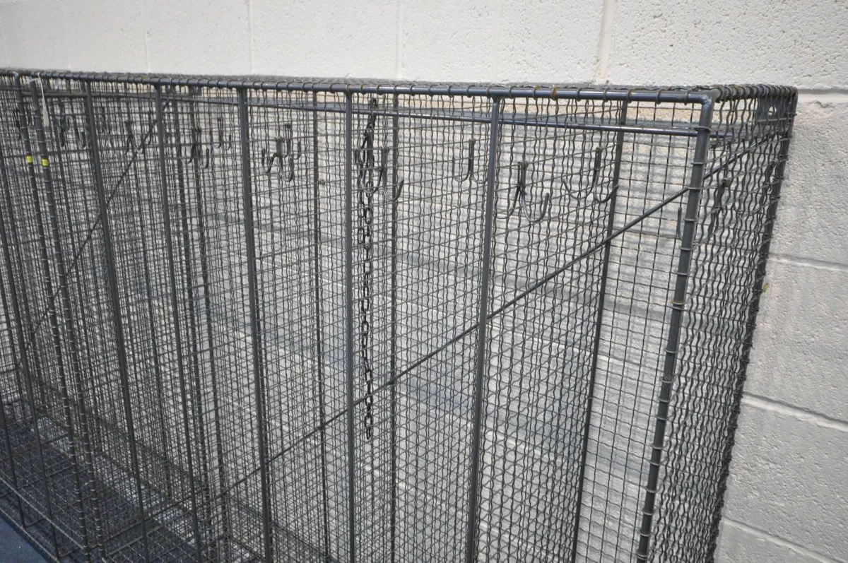 A PAIR OF SCHOOL GYM LOCKERS - Image 1