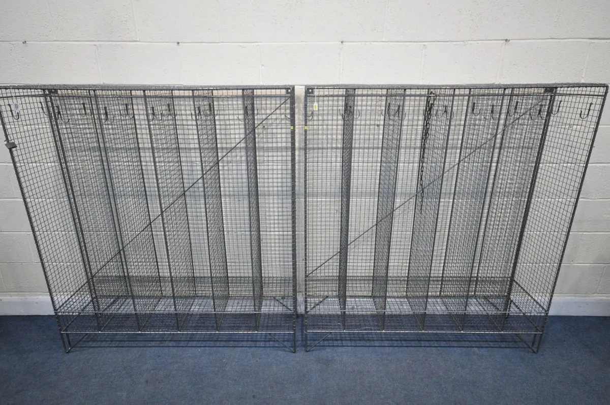 A PAIR OF SCHOOL GYM LOCKERS - Image 3