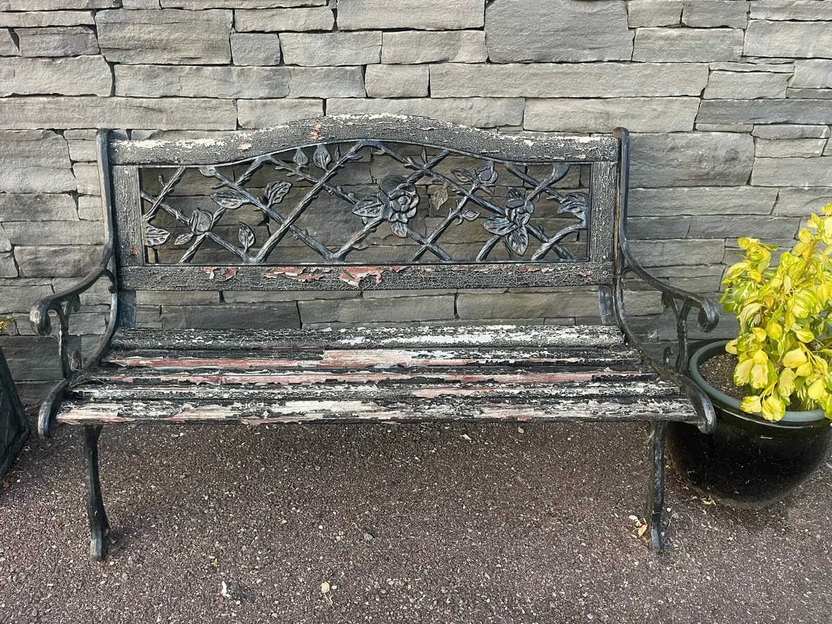 Cast Iron 2 Seater Garden - Patio Bench (3)