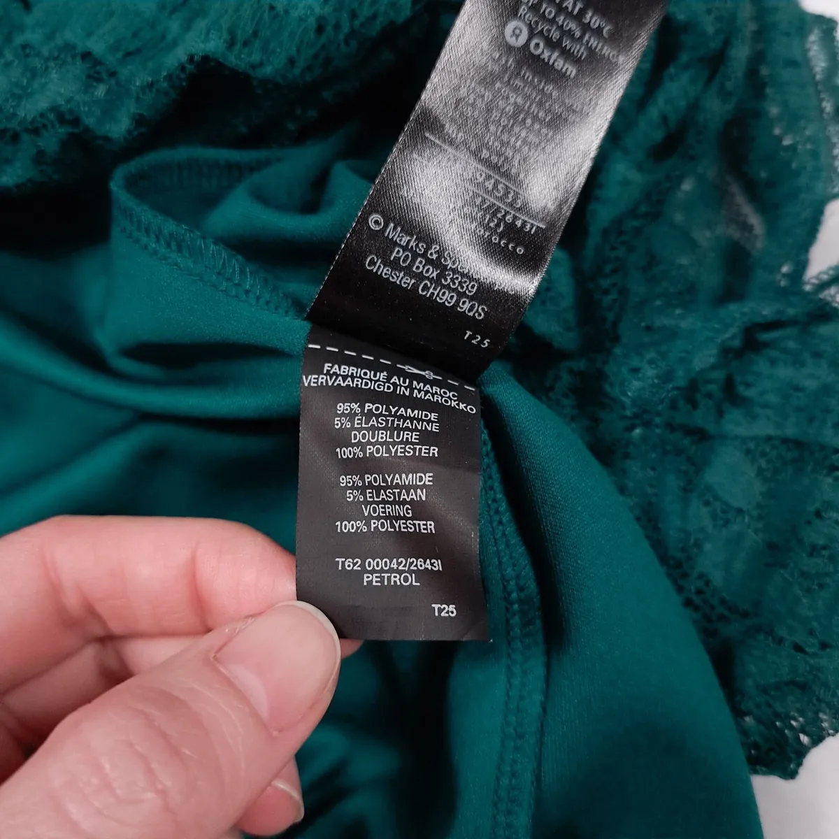 Per Una Teal Green Lace Tiered Midi Dress 12UK - Image 2
