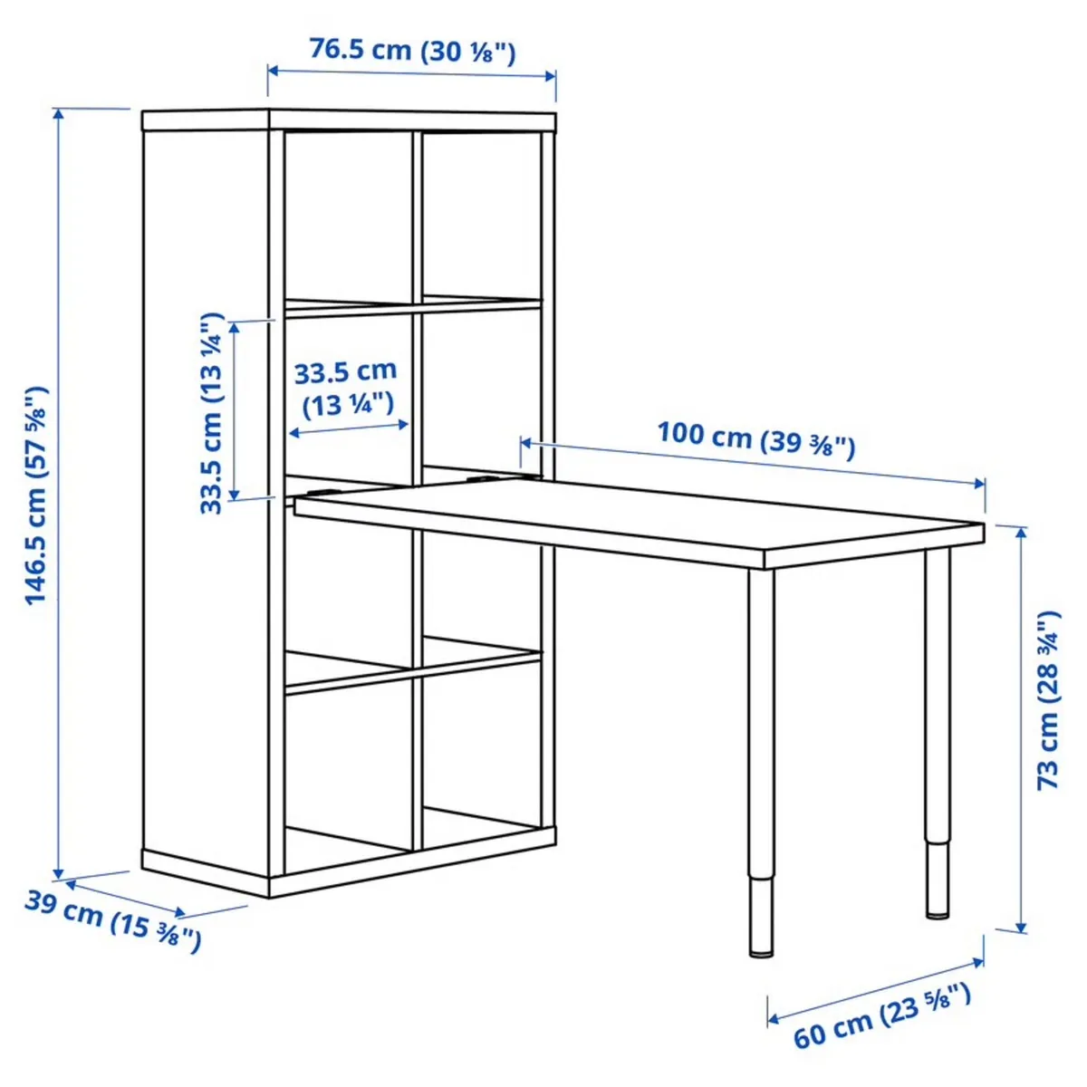 Desk with Shelving - Image 3