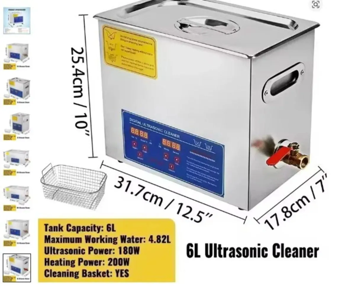 Ultrasonic Cleaner 6L with Digital Heater and Time - Image 1