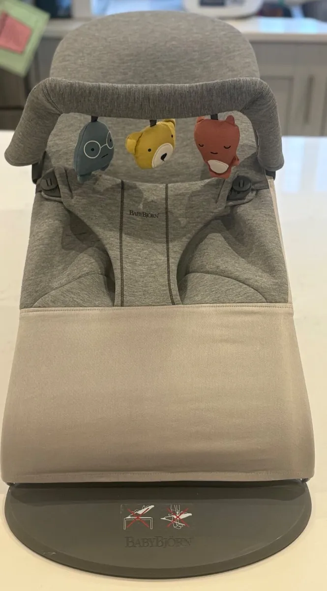 Baby Bjorn bouncer, bliss 3D jersey light grey - Image 2