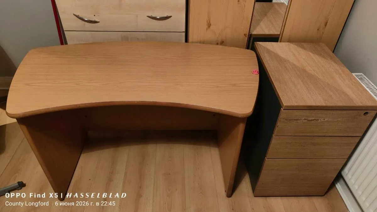 Desk and storage unit - Image 1