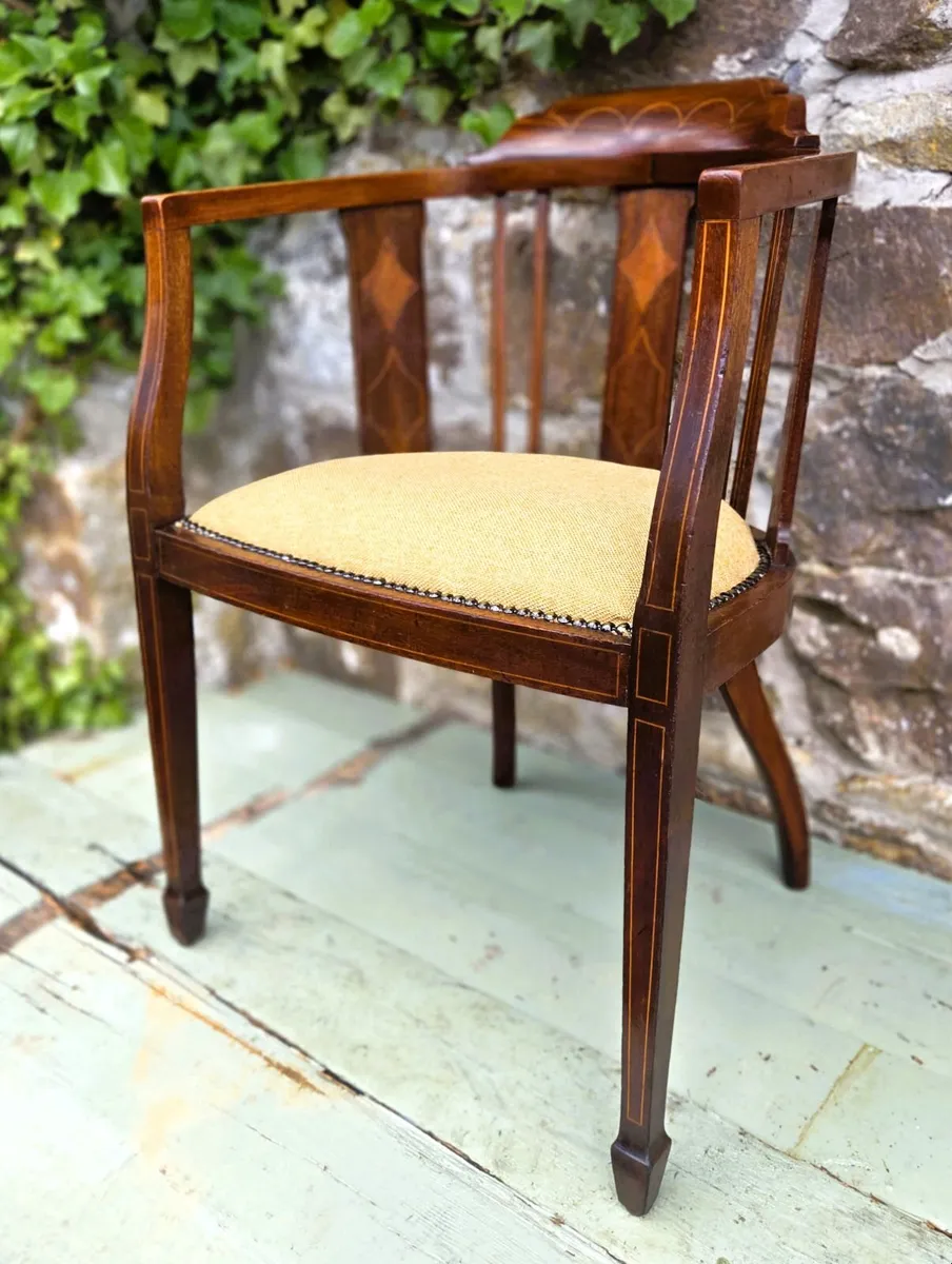 Edwardian Inlaid Armchair- Circa 1905 - Image 1