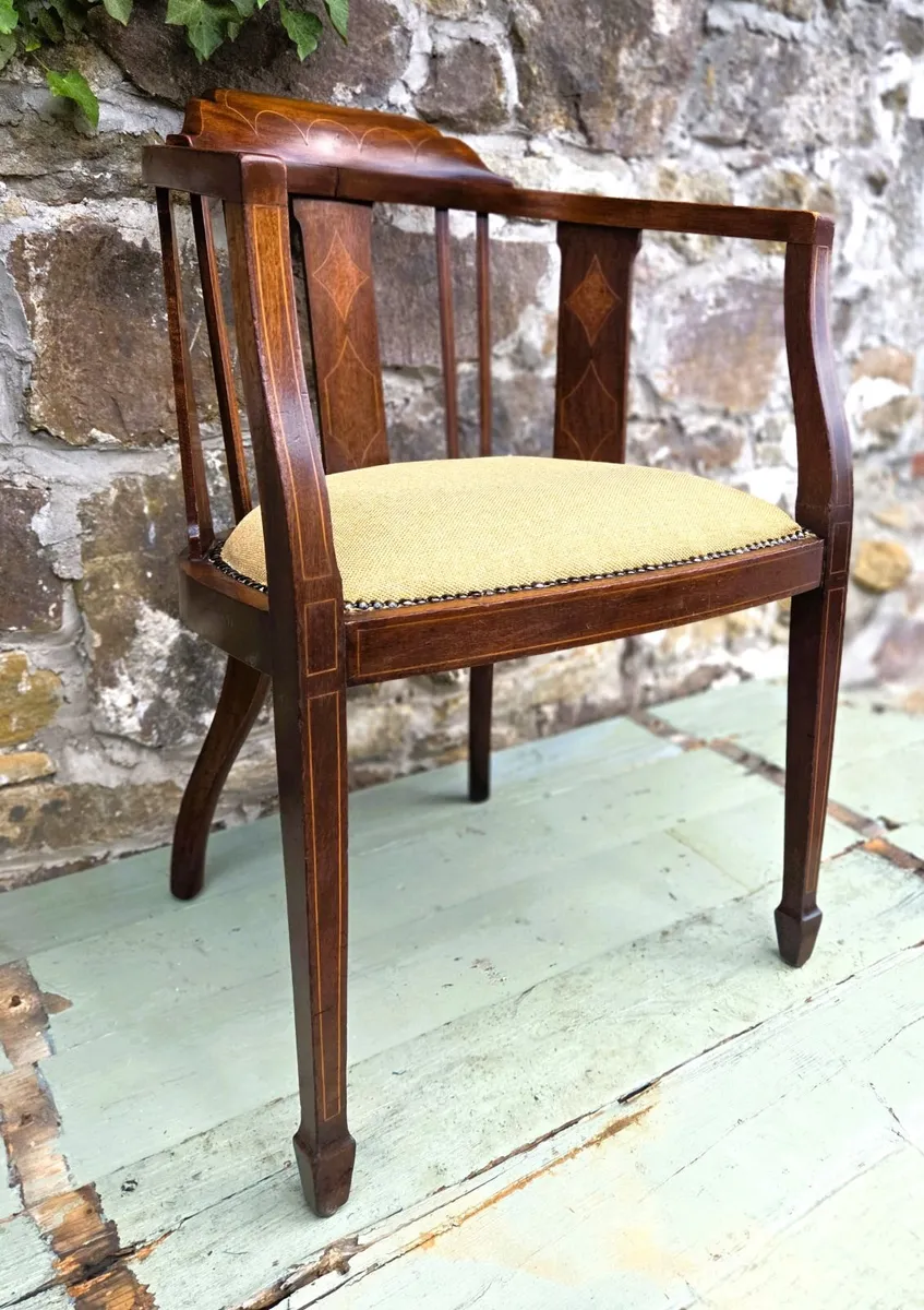 Edwardian Inlaid Armchair- Circa 1905 - Image 3
