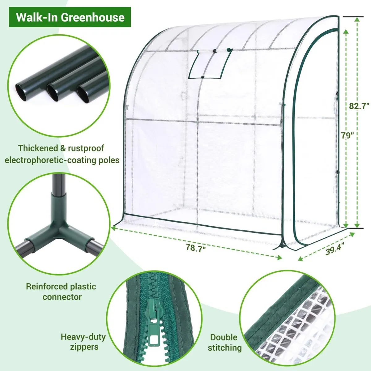Greenhouse 200x100x210cm Walk In House - Image 3