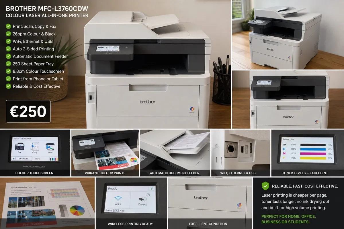 Brother MCF - L3760CDW Colour Laser Printer |m - Image 2