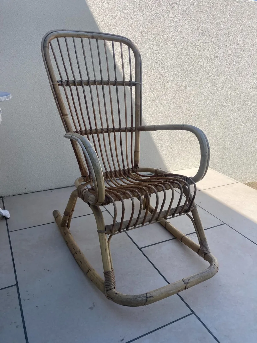 Vintage Rocking Chair - Bamboo - Image 1