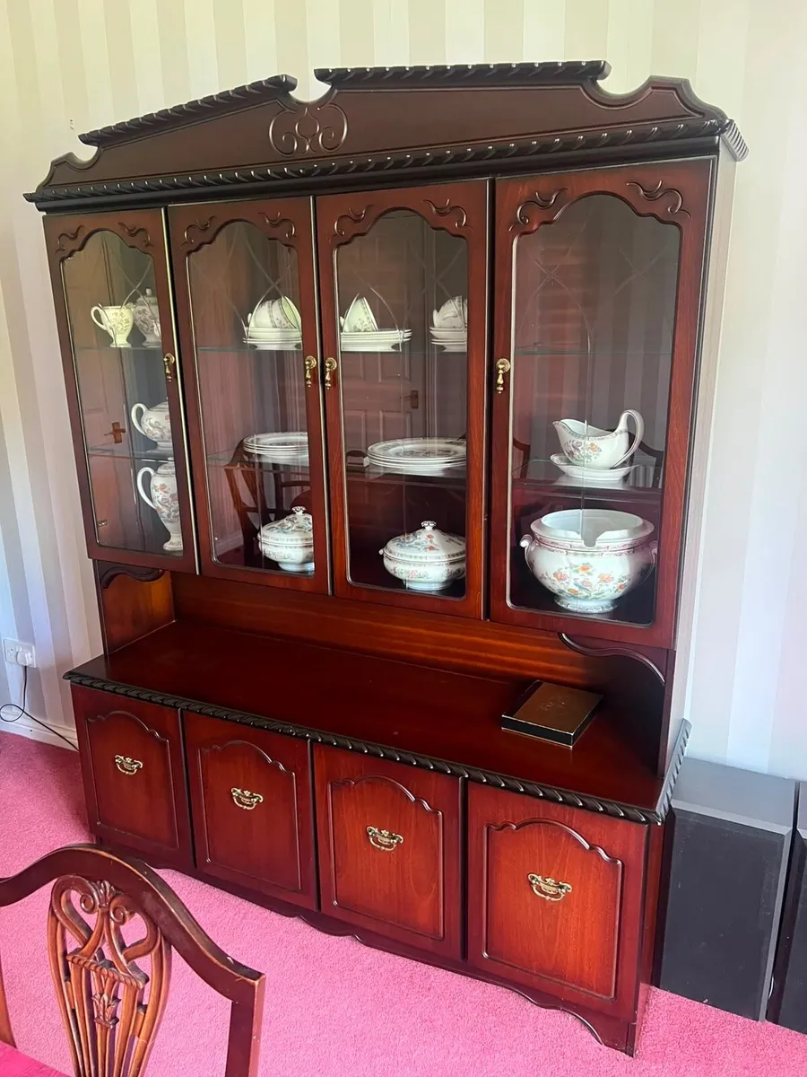 Matching Mahogany Display Cabinet & Corner Display - Image 1