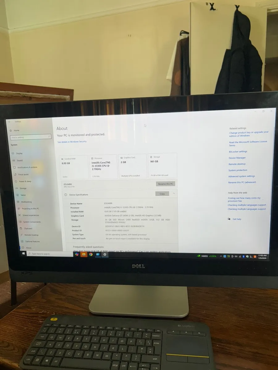 Desktop All in One Dell Touchscreen 28” - Image 1