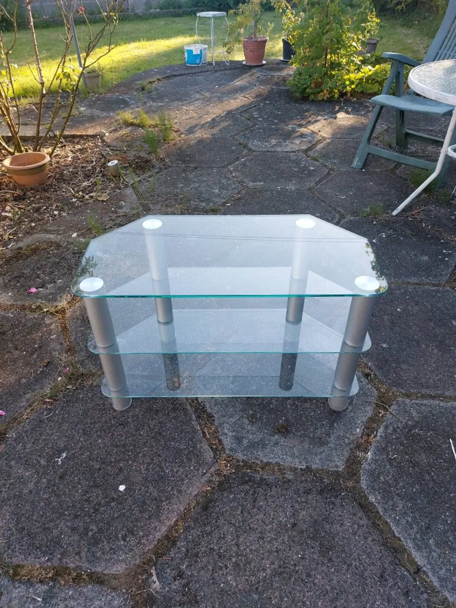 Glass Corner TV Stand - Image 4