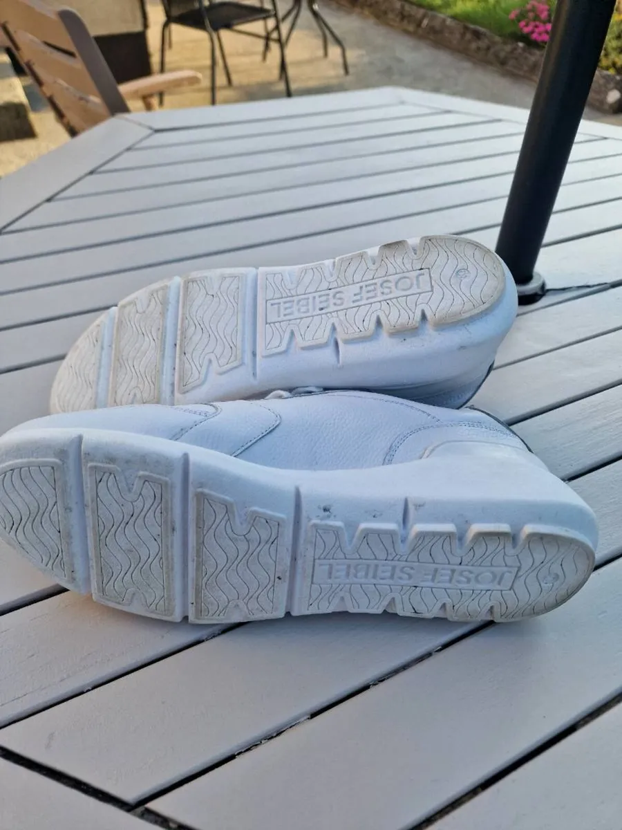 Josef Seibel trainers in white and rose - Image 2