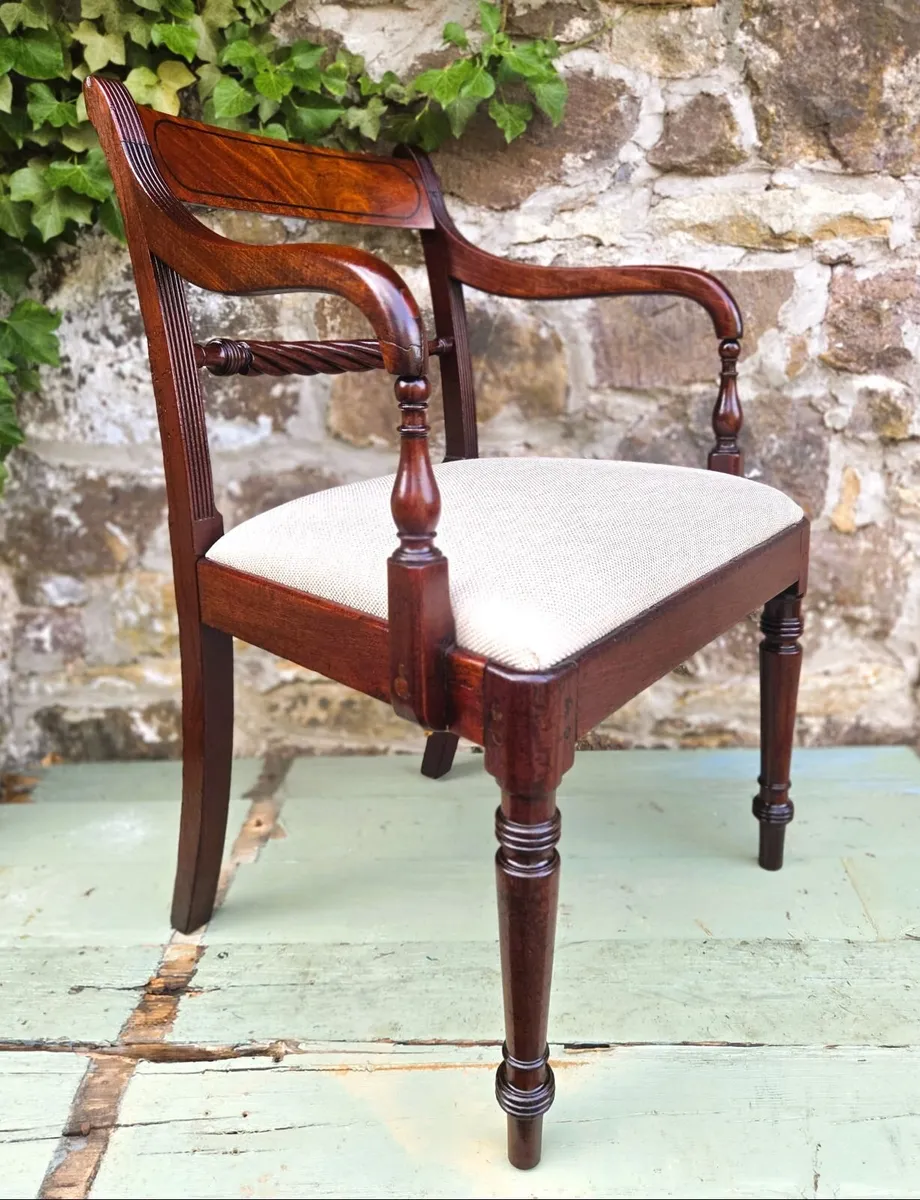 Georgian Mahogany Armchair- Circa 1810 - Image 4