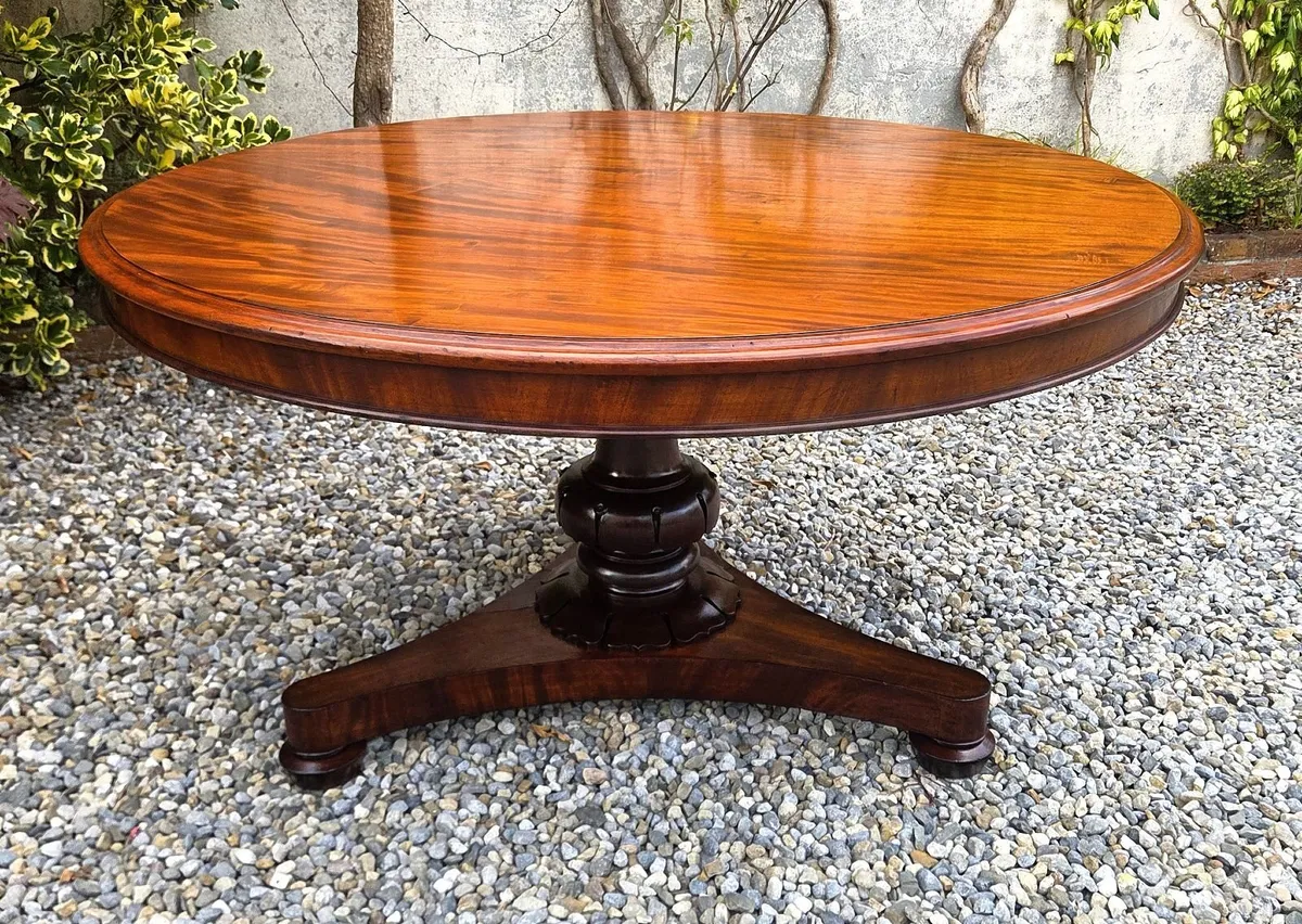 Georgian Mahogany Round Table- Circa 1839 - Image 3