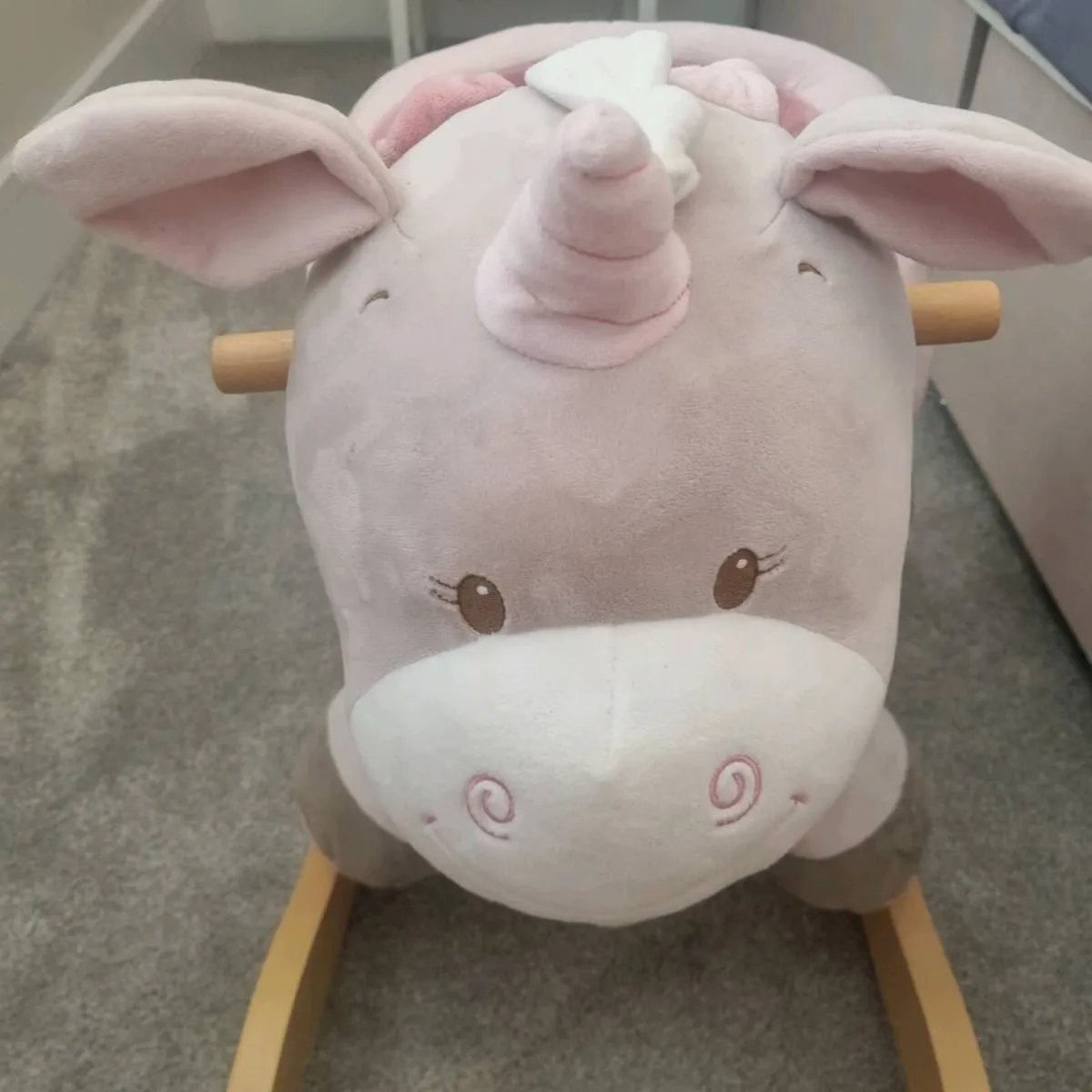 Wooden baby rocking animal unicorn - Image 3