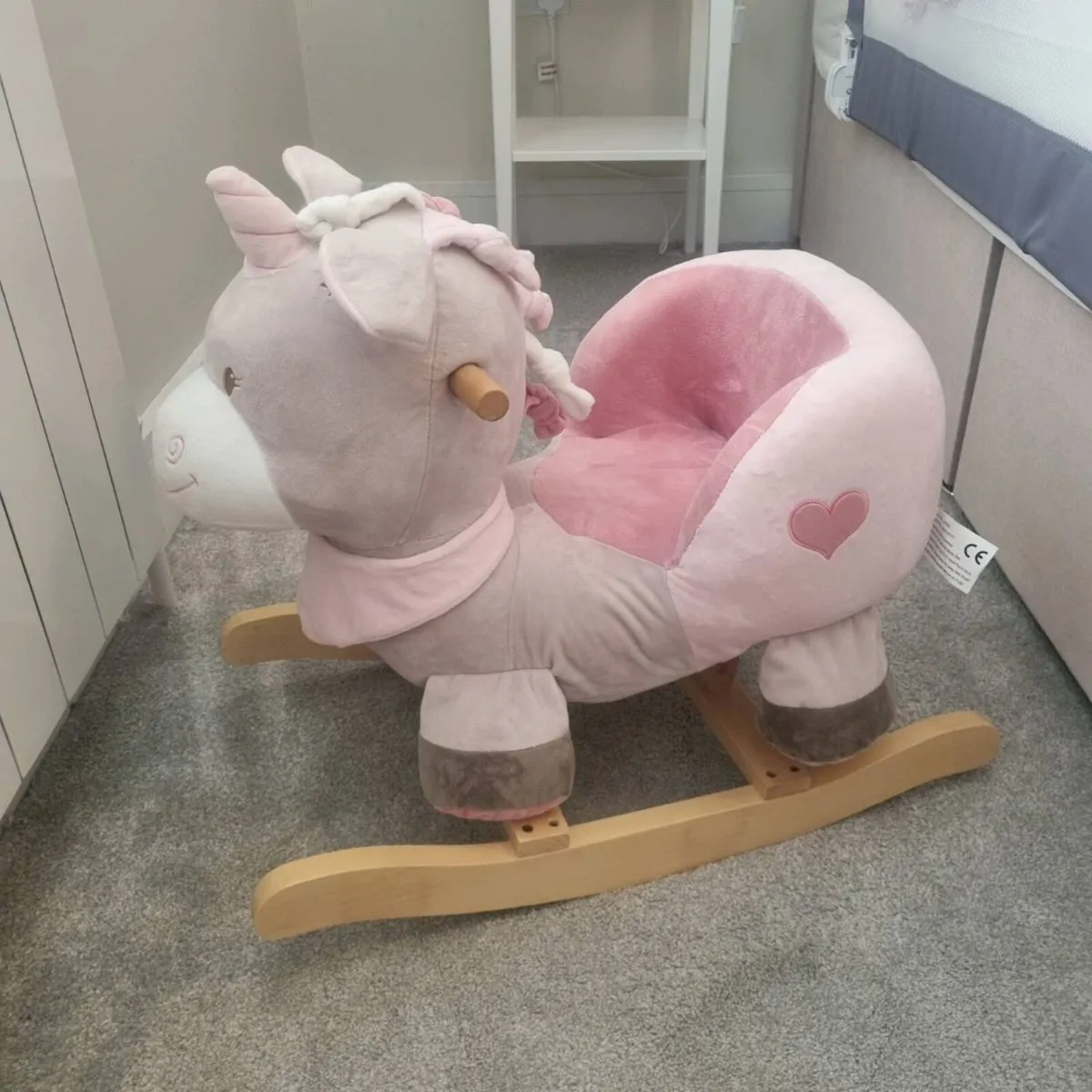 Wooden baby rocking animal unicorn - Image 1
