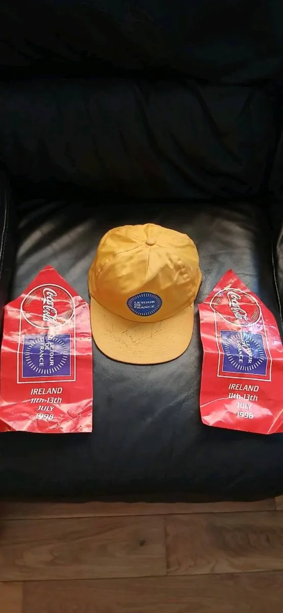 Vintage autographed Tour de France cap - Image 1