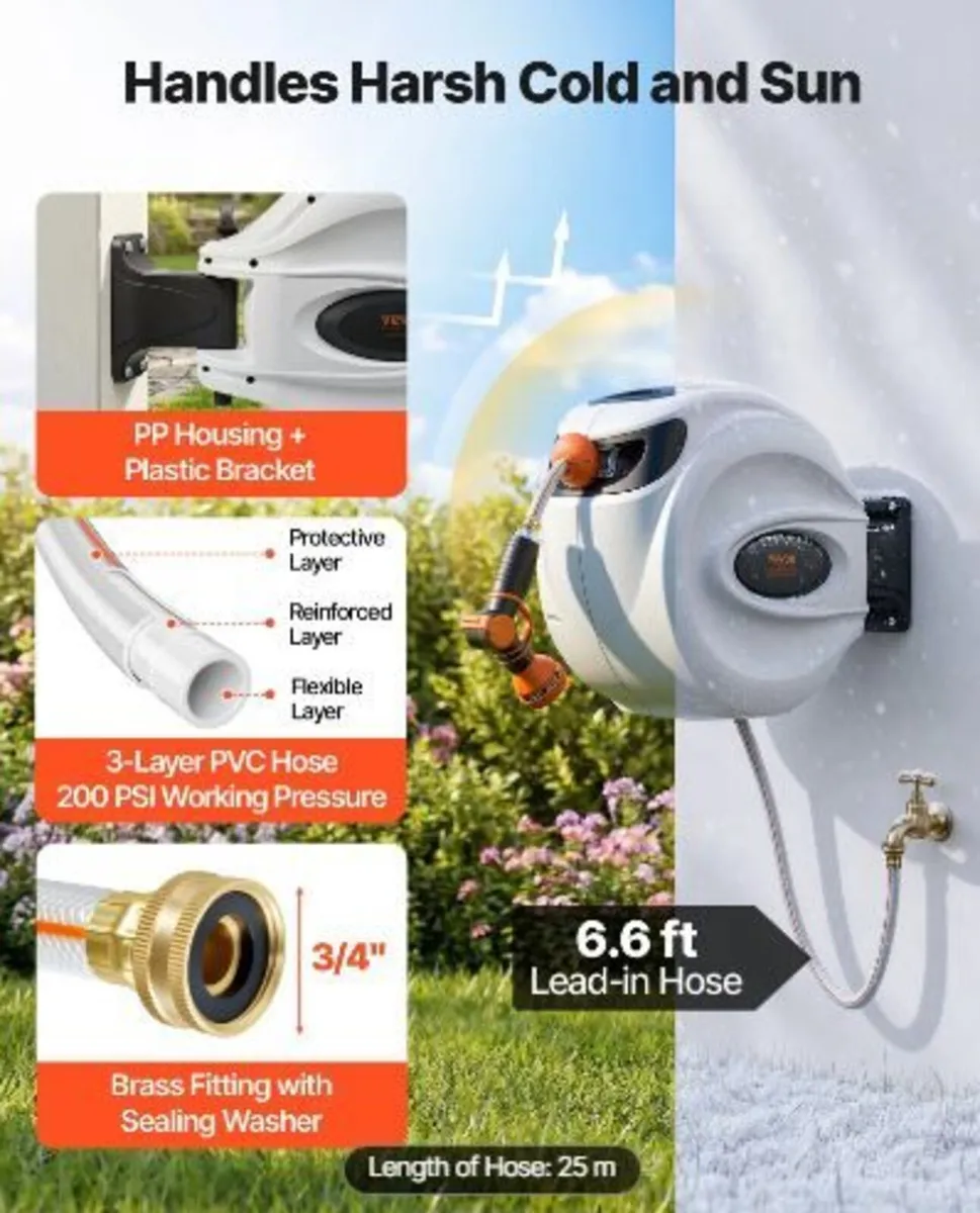 Retractable Hose Reel Water Hose - Image 3
