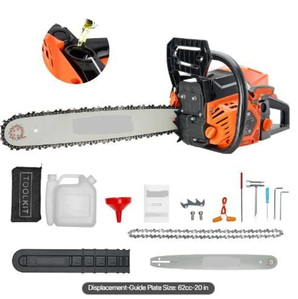 62 cc Gas Chainsaw, 20 inch Gas Powered - Image 3