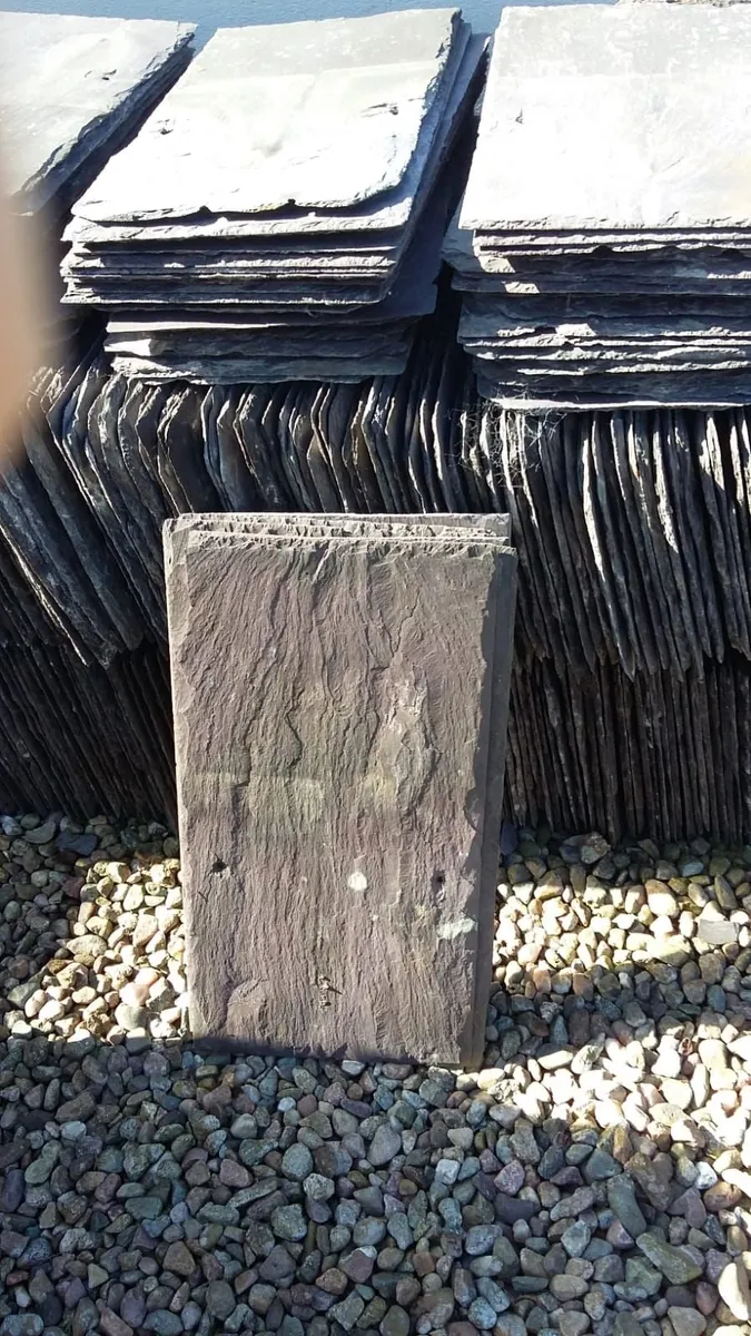 Bangor slates chimney pots floor ridge roof tiles - Image 1