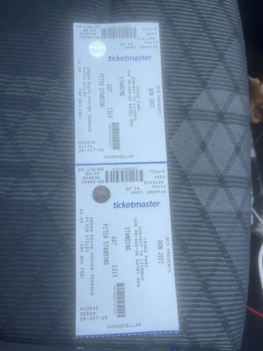 BonJovi tickets x 2 standing