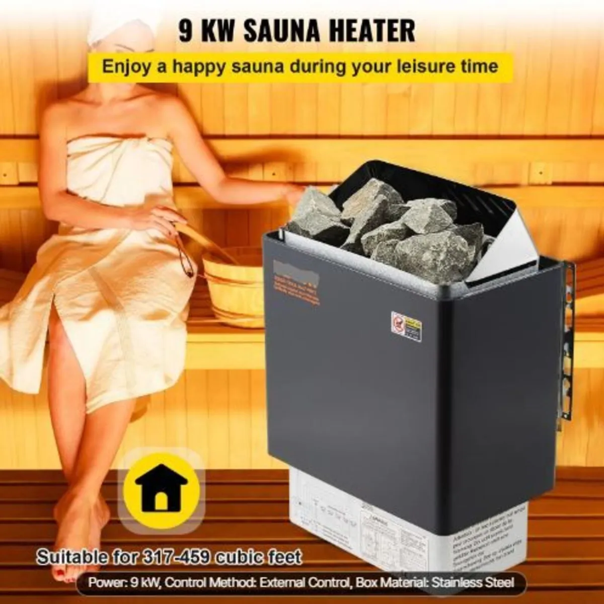 9KW Electric Dry Sauna Heater Stove - Image 3