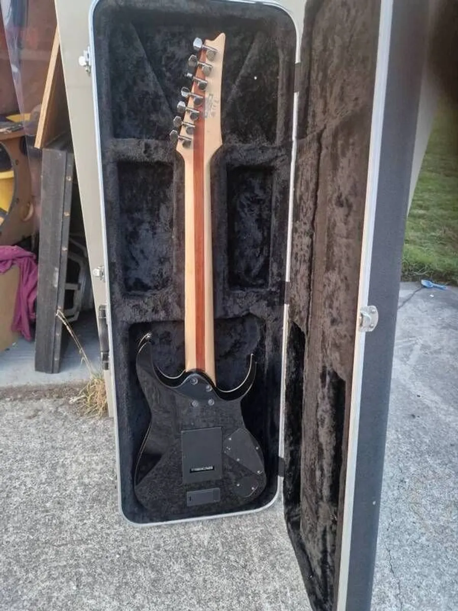 Left Handed 7 String  Ibanez RGIR27FE fitted with floyde rose and emgs - Image 2