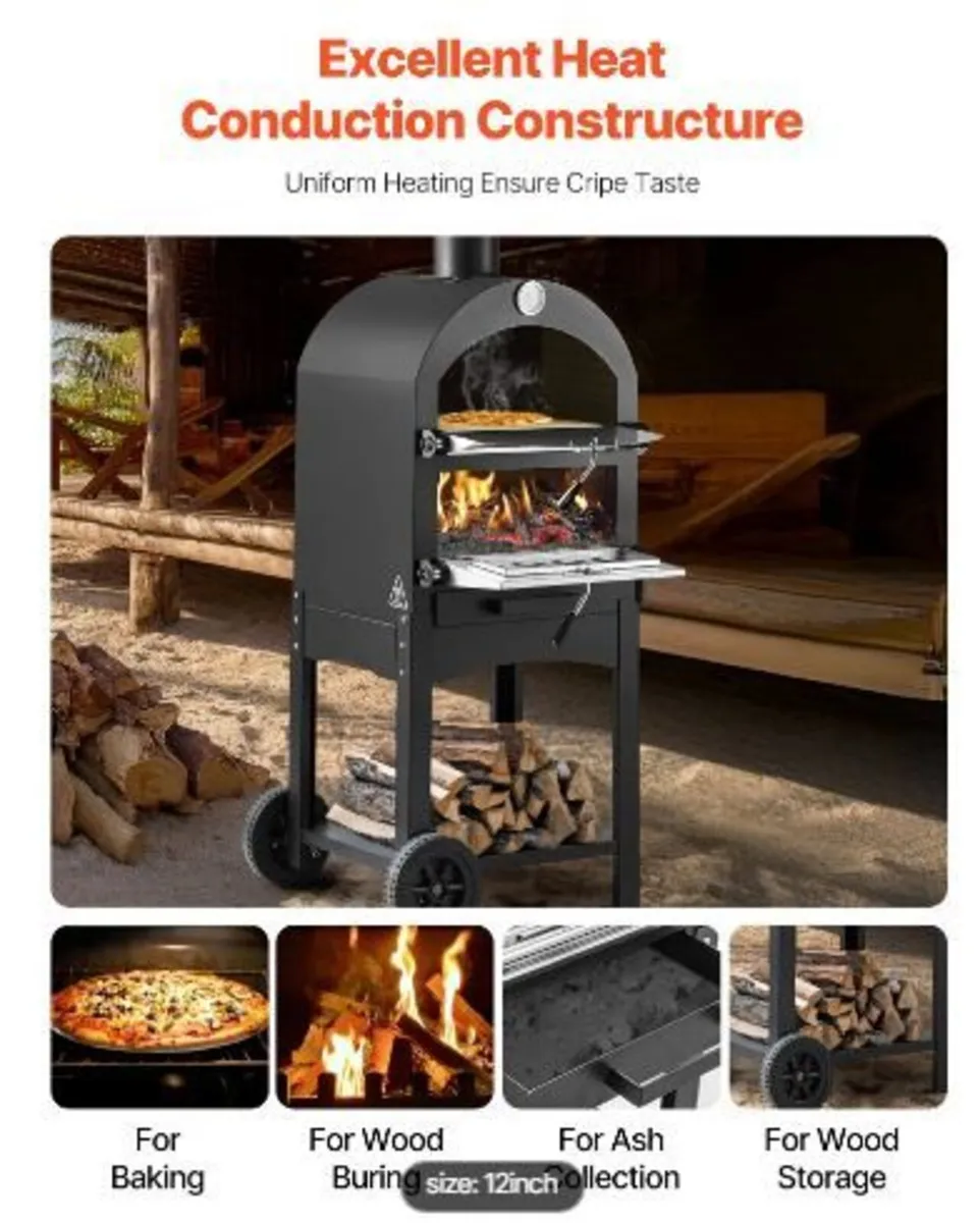 Outdoor Pizza Oven, 12" Pellet Fire Ovens - Image 1