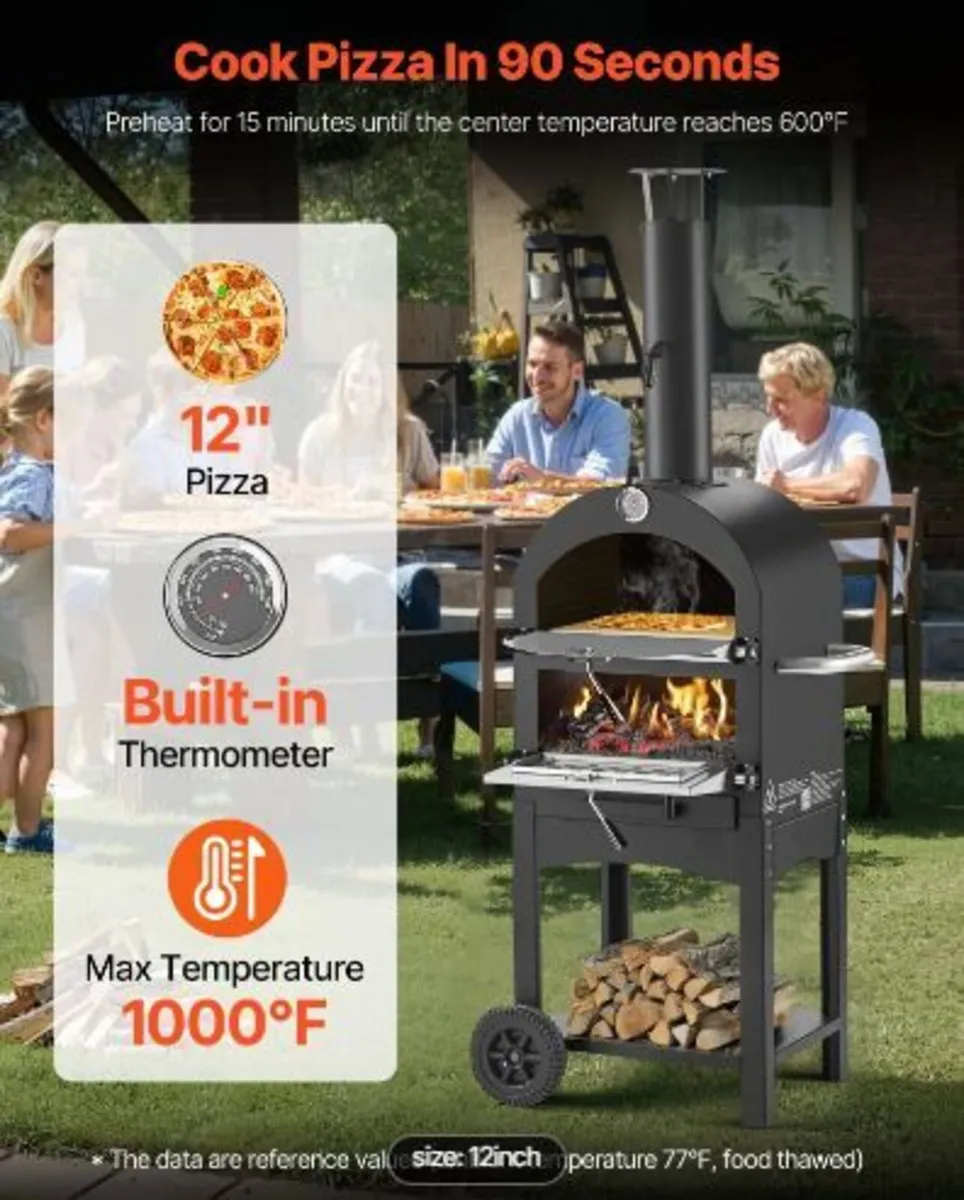 Outdoor Pizza Oven, 12" Pellet Fire Ovens - Image 4