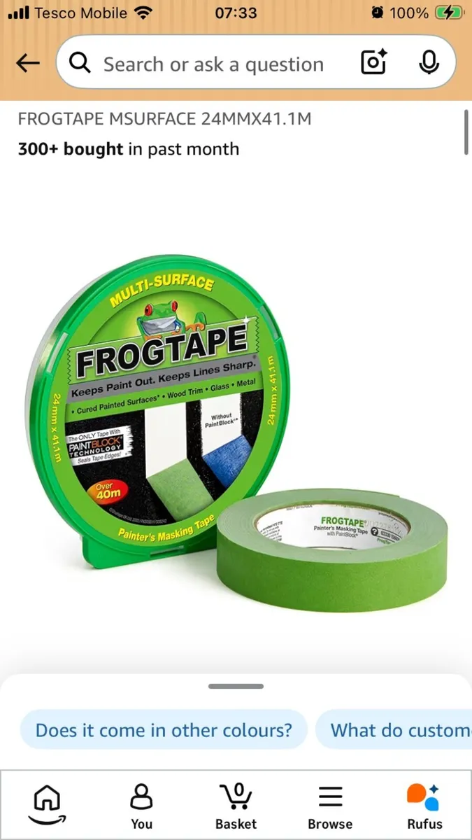Paint Roller and Brush Set + 2x Frog Tape - Image 2