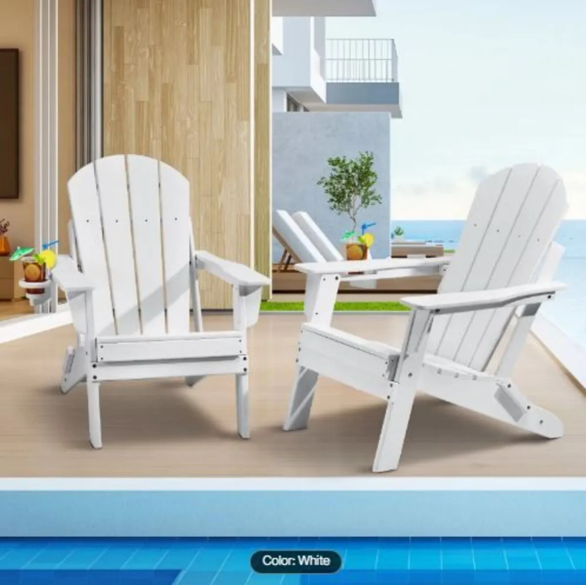 Adirondack Chair Plastic, Set of 2 - Image 1