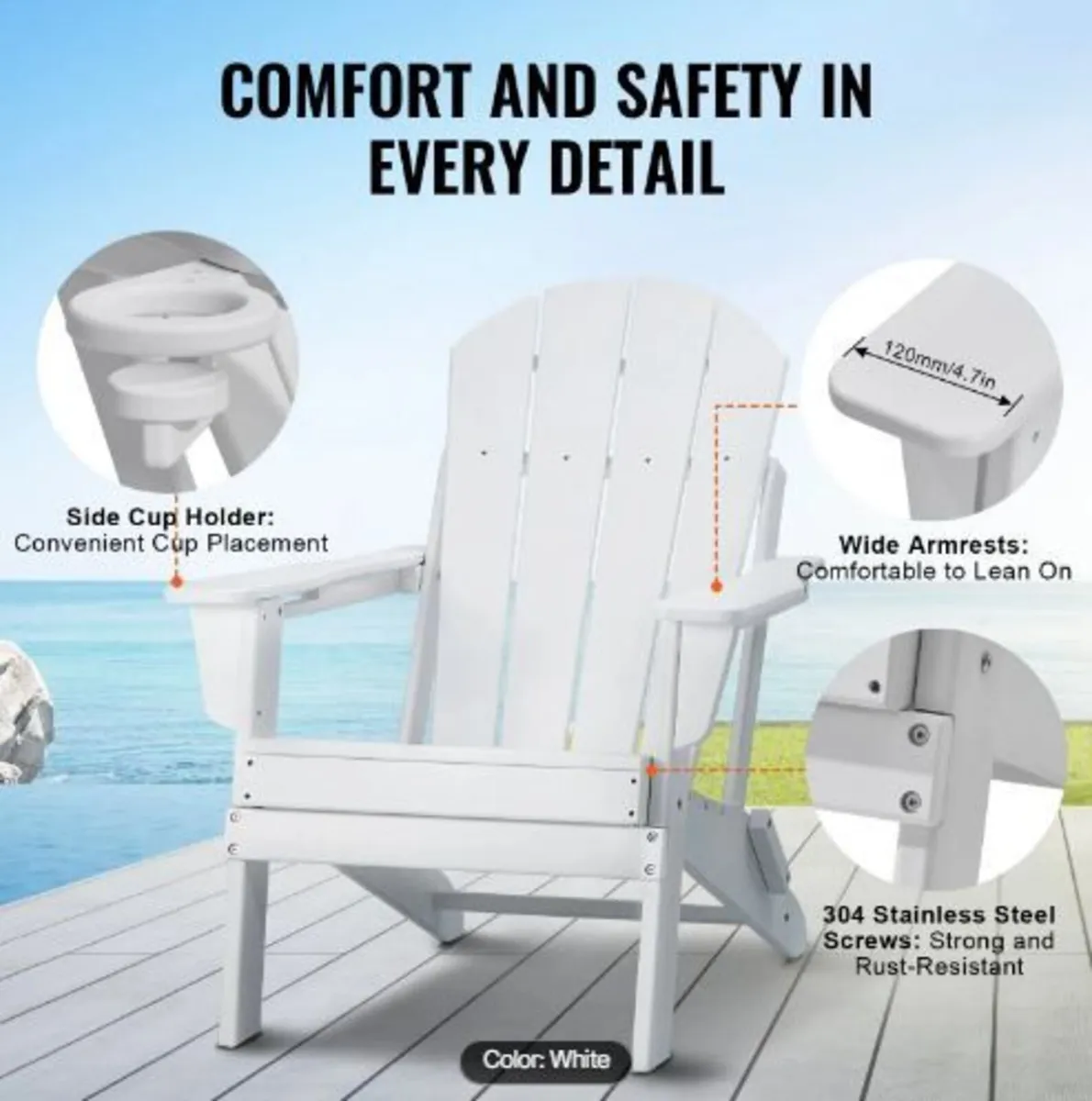 Adirondack Chair Plastic, Set of 2 - Image 4