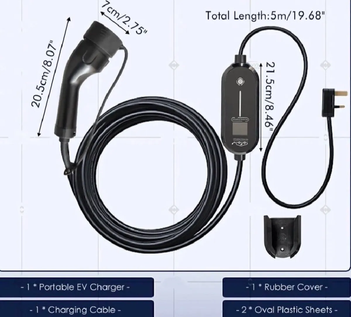 NEW Type 2 EV Charging Cable Granny Charger 5Metre - Image 2